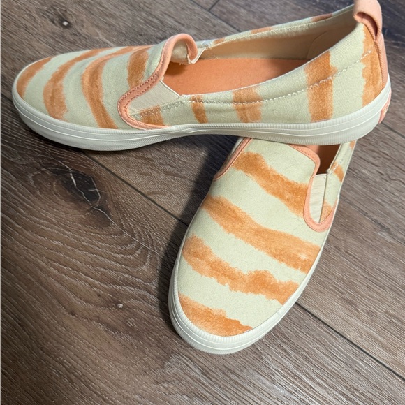 Sperry  Orange and Beige Slip-On Sneakers memory foam - Picture 1 of 6